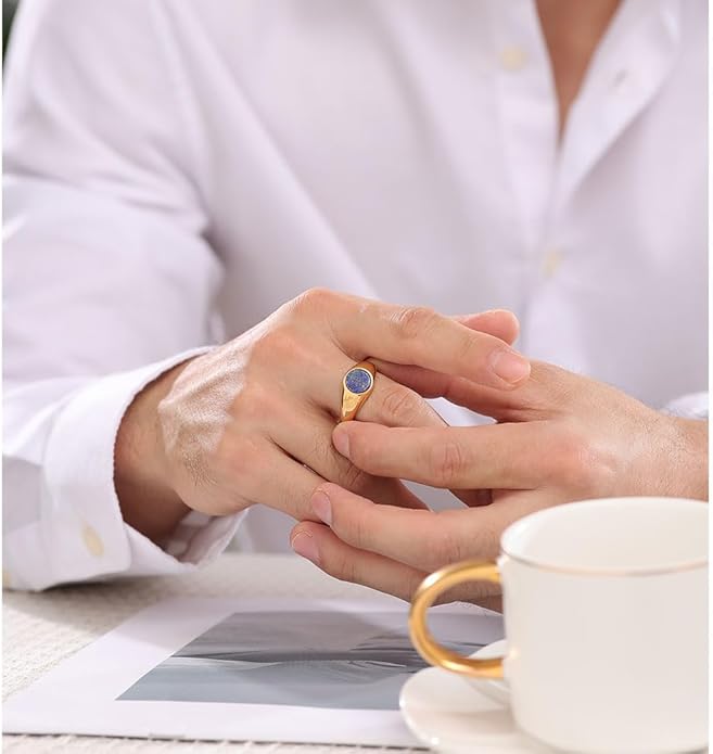 Stainless Steel Round Shape Classical Simple Plain Wedding Engagement Statement Pinky Band Signet Rings for Men Women Size 4-15