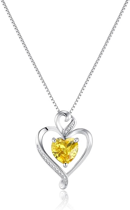 Heart Necklaces for Women 925 Sterling Silver Pendant Necklace Rose Gold Plated White Gold/14K Gold Plated Love Necklace for Her Girlfriend Wife Valentines Day Birthday Women Jewelry 18"+2"