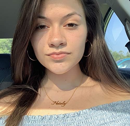 Personalized Name Necklace | Sterling Silver/Stainless Steel | 14 Fonts, 4 Colors, 5 Chains | Tarnish-Free, Handmade Gift for Women: Mom, Daughter, Sister | Ideal for Birthday, Mother's Day,Christmas