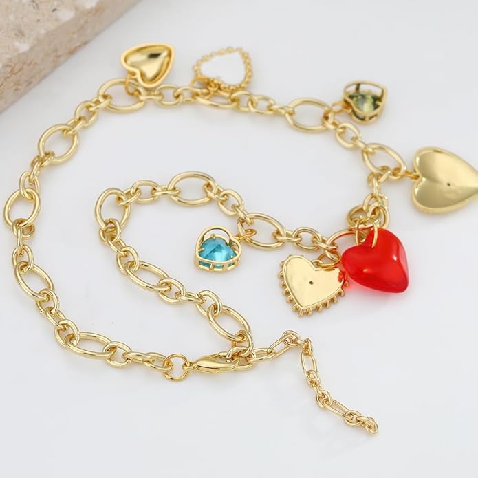 Charm Necklace for Women Gold Evil Eye Sun Moon Flower Coin Pendant Necklace Dainty Paperclip Chain Vintage Luck Amulet Choker Necklaces Celestial Jewelry Gift