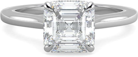 14K and 18K White Yellow and Rose Gold Lab Grown Diamond Solitaire Engagement Ring for Women, 4 Prong Rings for Wedding and Valentine Gift 1 to 2 Carat TW (Color E-F, Clarity VVS-VS)