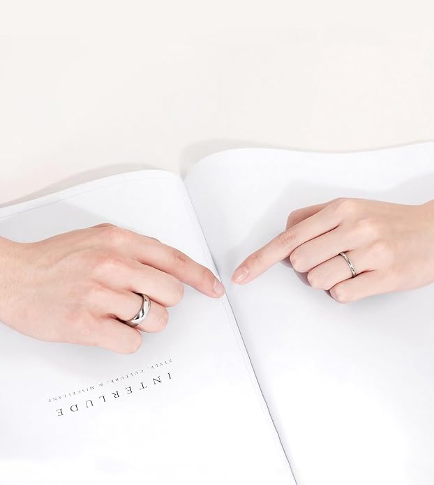 TIGRADE 2mm 4mm 6mm 8mm 10mm Titanium Ring Plain Dome High Polished Wedding Band Comfort Fit Size 3-15