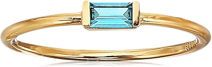 Amazon Essentials 18K Yellow Gold Plated Sterling Silver Cubic Zirconia Fashion Stackable Ring (previously Amazon Collection)