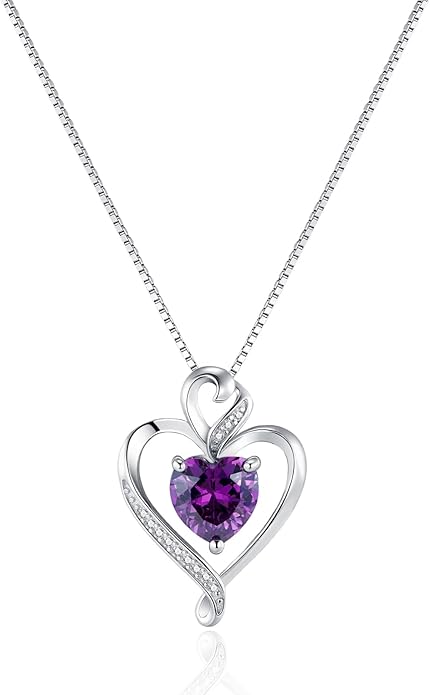 Heart Necklaces for Women 925 Sterling Silver Pendant Necklace Rose Gold Plated White Gold/14K Gold Plated Love Necklace for Her Girlfriend Wife Valentines Day Birthday Women Jewelry 18"+2"