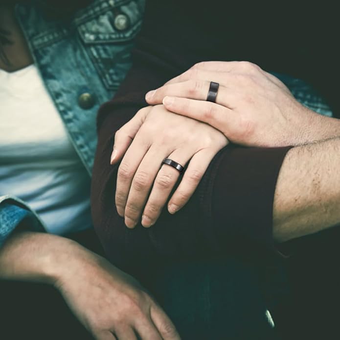 TIGRADE Titanium Rings 4MM 6MM 8MM 10MM Wedding Band in Comfort Fit Matte for Men Women Size 3-15