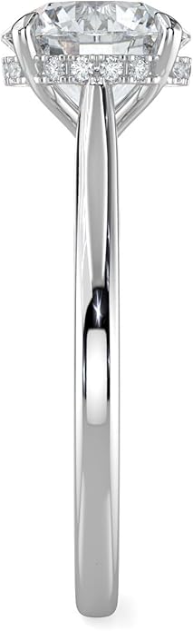 14K and 18K White Yellow and Rose Gold Lab Grown Diamond Solitaire Engagement Ring for Women, 4 Prong Rings for Wedding and Valentine Gift 1 to 2 Carat TW (Color E-F, Clarity VVS-VS)