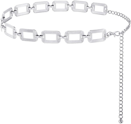 FIORETTO Chain Belts for Women Fashion Metal Waist Chain Chunky Belts for Dresses Jeans