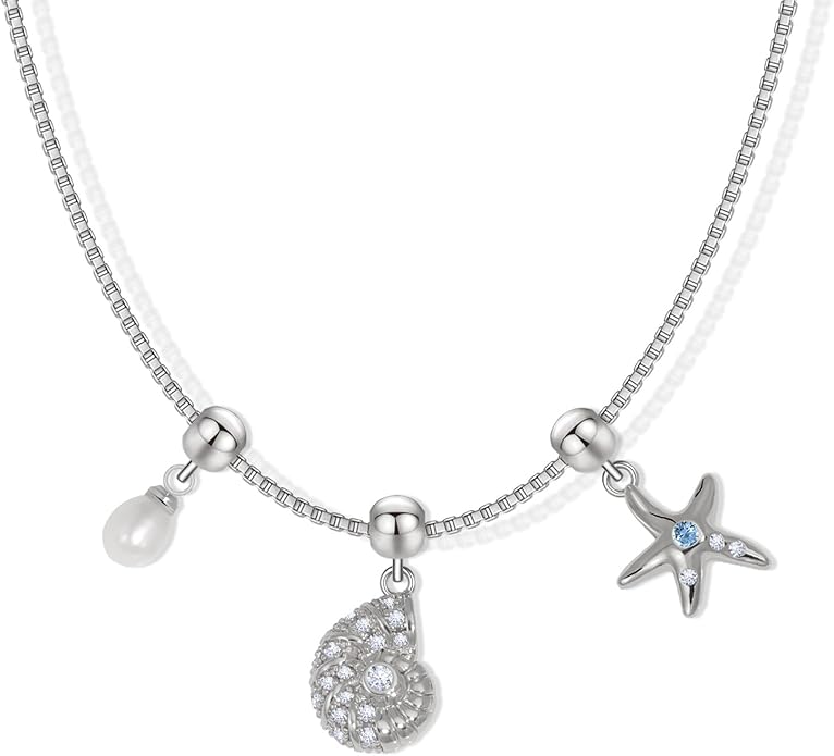 Summer Holiday Necklace,Dainty Chain, Charm Necklace For Women,Cute Cat Charm,Natural Pearls,18k Gold Plated,Choose Your Favorite Charm, Change Easily