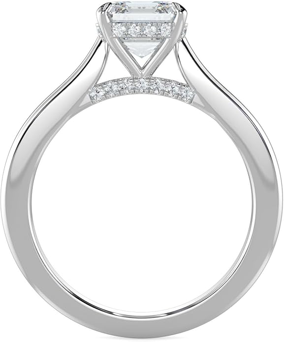 14K and 18K White Yellow and Rose Gold Lab Grown Diamond Solitaire Engagement Ring for Women, 4 Prong Rings for Wedding and Valentine Gift 1 to 2 Carat TW (Color E-F, Clarity VVS-VS)