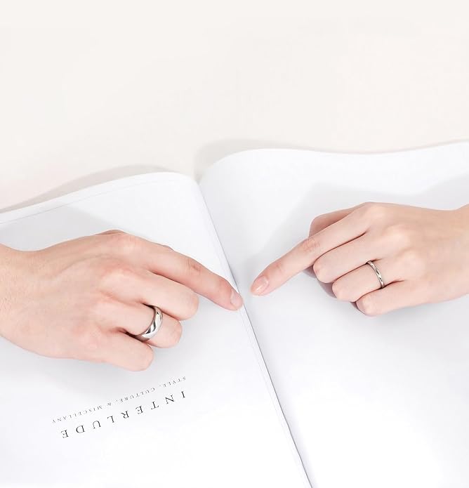 TIGRADE 2mm 4mm 6mm 8mm 10mm Titanium Ring Plain Dome High Polished Wedding Band Comfort Fit Size 3-15