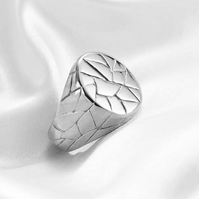 Stainless Steel Round Shape Classical Simple Plain Wedding Engagement Statement Pinky Band Signet Rings for Men Women Size 4-15