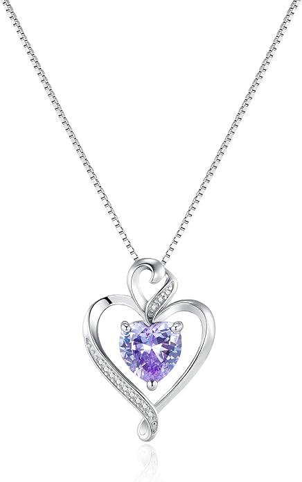 Heart Necklaces for Women 925 Sterling Silver Pendant Necklace Rose Gold Plated White Gold/14K Gold Plated Love Necklace for Her Girlfriend Wife Valentines Day Birthday Women Jewelry 18"+2"