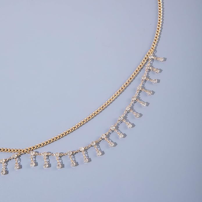 JFORYOU Waist Chain for Women Layered Belly Chain for The Waist Adjustable Waterproof Sexy Bikini Satellite Beads Chain Summer Non Tarnish Body Chain Jewelry for Women