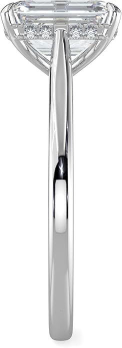 14K and 18K White Yellow and Rose Gold Lab Grown Diamond Solitaire Engagement Ring for Women, 4 Prong Rings for Wedding and Valentine Gift 1 to 2 Carat TW (Color E-F, Clarity VVS-VS)