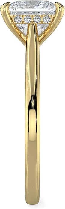 14K and 18K White Yellow and Rose Gold Lab Grown Diamond Solitaire Engagement Ring for Women, 4 Prong Rings for Wedding and Valentine Gift 1 to 2 Carat TW (Color E-F, Clarity VVS-VS)