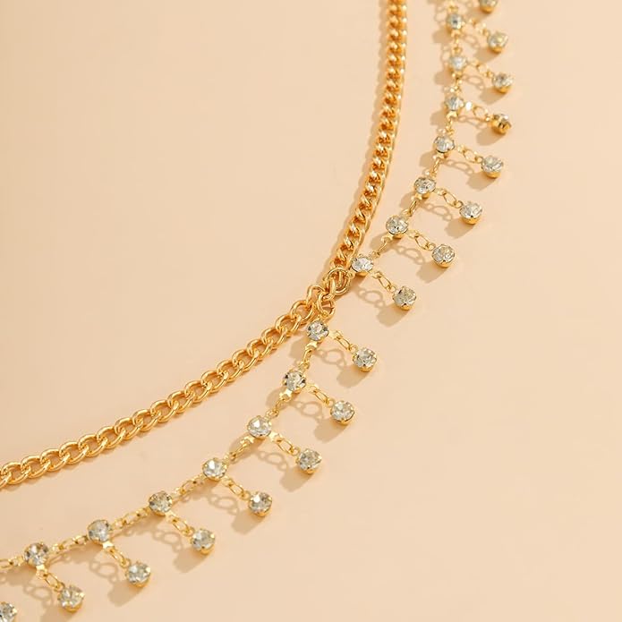 JFORYOU Waist Chain for Women Layered Belly Chain for The Waist Adjustable Waterproof Sexy Bikini Satellite Beads Chain Summer Non Tarnish Body Chain Jewelry for Women