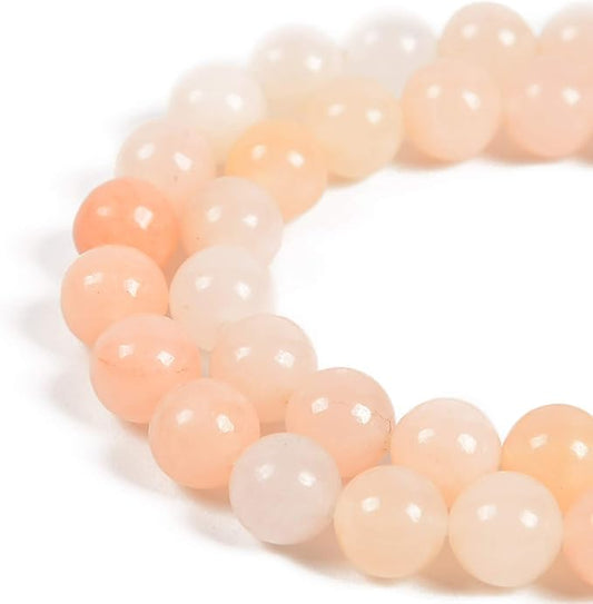 45pcs 8mm Natural Pink Aventurine Gemstone Round Spacer Loose Stone Beads for Jewelry Making 15.5" 1 Strand (Pink Aventurine, 8mm 45Beads)