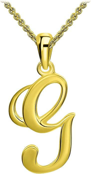 SEA OF ICE Letter Initial Necklace, Alphabet Letter Pendant Necklace, Sterling Silver, Gold, Rose Gold Necklace for Women, Elegant Initial Necklaces, Personalized Custom Women's Necklaces