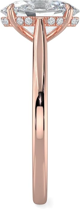 14K and 18K White Yellow and Rose Gold Lab Grown Diamond Solitaire Engagement Ring for Women, 4 Prong Rings for Wedding and Valentine Gift 1 to 2 Carat TW (Color E-F, Clarity VVS-VS)