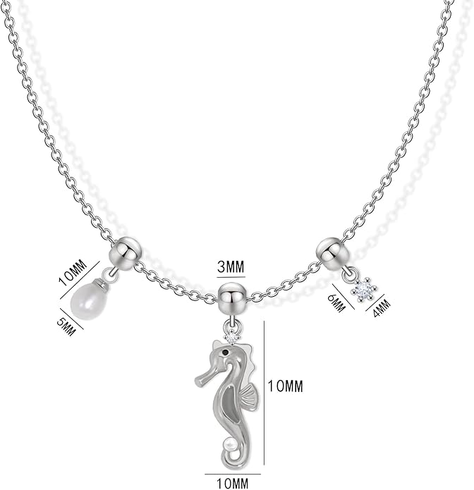 Summer Holiday Necklace,Dainty Chain, Charm Necklace For Women,Cute Cat Charm,Natural Pearls,18k Gold Plated,Choose Your Favorite Charm, Change Easily