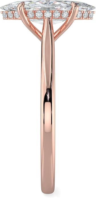 14K and 18K White Yellow and Rose Gold Lab Grown Diamond Solitaire Engagement Ring for Women, 4 Prong Rings for Wedding and Valentine Gift 1 to 2 Carat TW (Color E-F, Clarity VVS-VS)