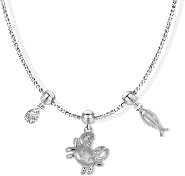 Summer Holiday Necklace,Dainty Chain, Charm Necklace For Women,Cute Cat Charm,Natural Pearls,18k Gold Plated,Choose Your Favorite Charm, Change Easily