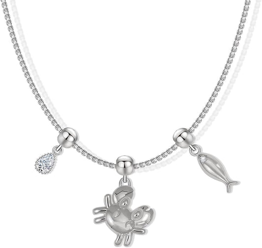 Summer Holiday Necklace,Dainty Chain, Charm Necklace For Women,Cute Cat Charm,Natural Pearls,18k Gold Plated,Choose Your Favorite Charm, Change Easily