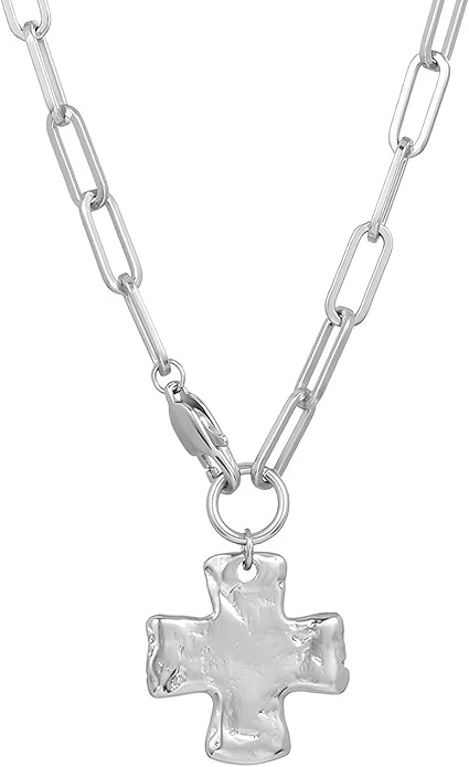 Chunky Retro Heart Necklace for Women Antique Layer Beach Ocean Moon Stars Western Boho Charm Necklaces Retro Link Chain Jewelry