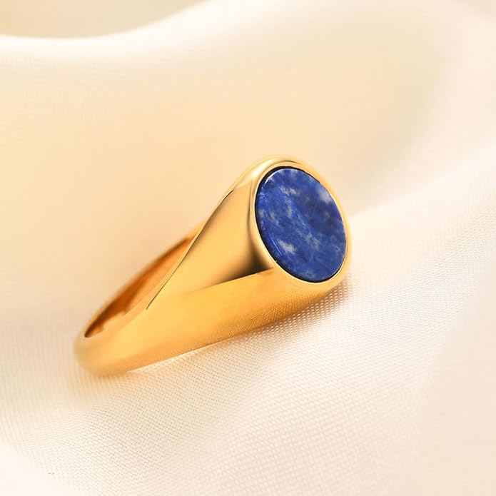 Stainless Steel Round Shape Classical Simple Plain Wedding Engagement Statement Pinky Band Signet Rings for Men Women Size 4-15