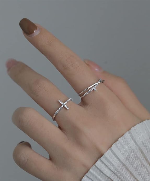 ZOERAY 10PCS 14K Gold Plated Stacking Rings for Women Thumb Stackable Knuckle Band Rings Plain Twist Thin Joint Finger Wedding Gold Ring Set for Women Size 4 to 11