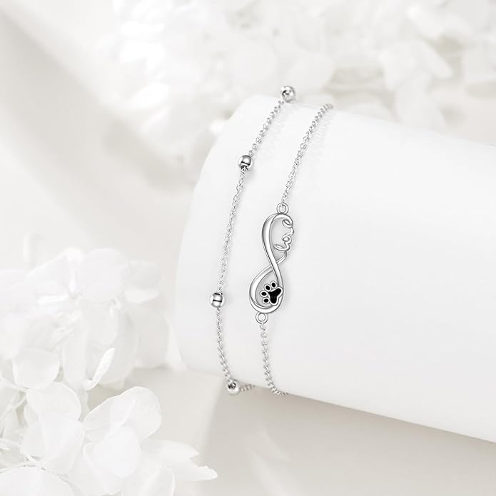 TIGER RIDER Dragonfly Anklet Sterling Silver Dragonfly Gifts Jewelry for Women with Crystal Birthday Anniversary