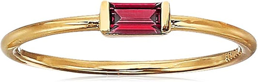 Amazon Essentials 18K Yellow Gold Plated Sterling Silver Cubic Zirconia Fashion Stackable Ring (previously Amazon Collection)