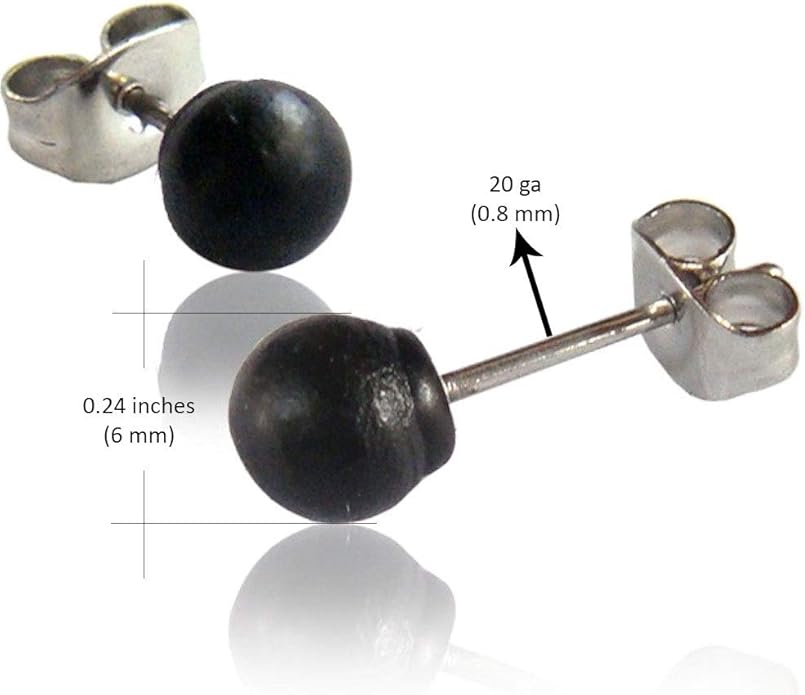 Wood Stud Earrings for Women - Wooden Handmade Earrings - Surgical Steel Brown Boho Earrings