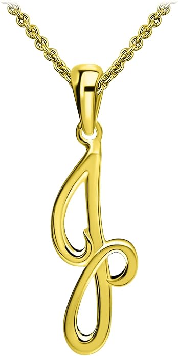 SEA OF ICE Letter Initial Necklace, Alphabet Letter Pendant Necklace, Sterling Silver, Gold, Rose Gold Necklace for Women, Elegant Initial Necklaces, Personalized Custom Women's Necklaces