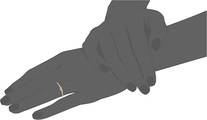 Amazon Essentials 18K Yellow Gold Plated Sterling Silver Cubic Zirconia Fashion Stackable Ring (previously Amazon Collection)