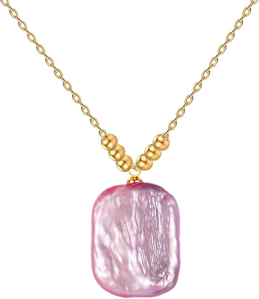 Pearl Necklaces for Women,Charm Choker Necklaces with Natural Freshwater Cultured Pearls,Dainty Pendants Necklaces Daily Wear or Fashion Gift for Women