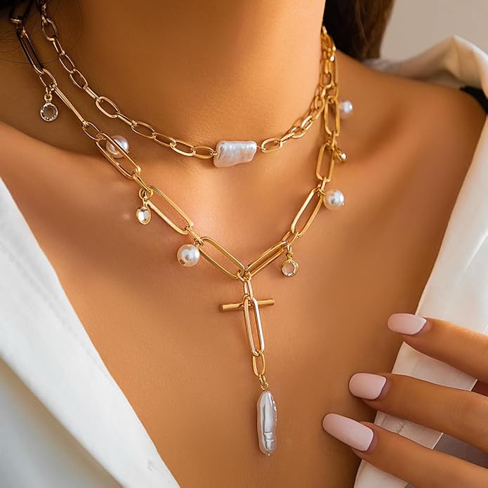 Choistily Charm Necklace Dainty Gold Western Outfit Beach Jewelry for Women Trendy Cowgirl Accessories for Women Gold Bow Sea Shell Pendant Necklace Preppy Stuff Summer Jewelry 2025