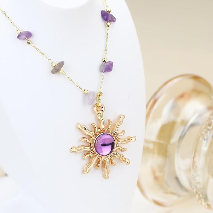 Charm Necklace for Women Gold Evil Eye Sun Moon Flower Coin Pendant Necklace Dainty Paperclip Chain Vintage Luck Amulet Choker Necklaces Celestial Jewelry Gift