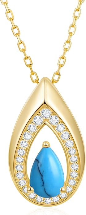 Kstyle 14K Gold Lab-Grown Moissanite/Emerald/Birthstone Pendant Necklaces for Women, Wife Girlfriend Daughter Mom Grandma Gifts, Dainty Birthday Jewelry for Her (925 Sterling Silver Base) Non Tarnish