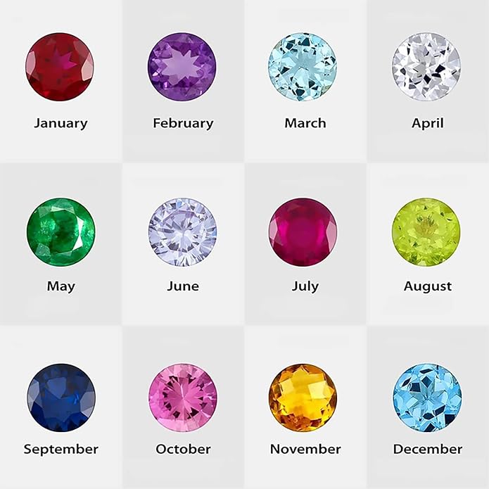 10K 14K 18K Gold Natural Diamond Personalized Mother Name Necklace with 1-6 Birthstones Sterling Silver Custom Heart Name Necklace for Women Mom Grandmother Wife Friend Gifts for Mother's Day