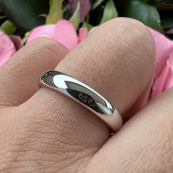 4mm 6mm 8mm 10mm Silver/Gold/White Tungsten Rings for Men Women Couple Fashion Jewelry Anniversary Engagement Wedding Bands Domed Polished I Love You Engraved Comfort Fit