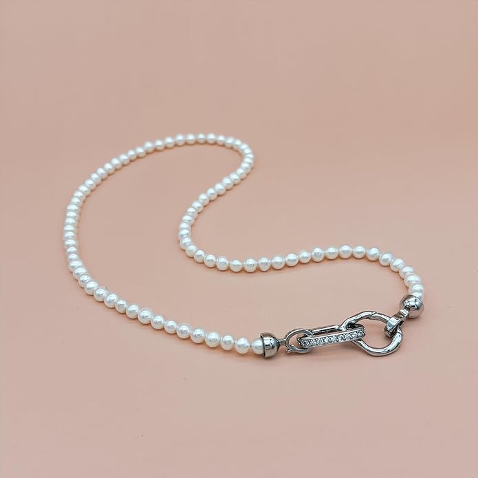 Pearl Necklaces for Women,Charm Choker Necklaces with Natural Freshwater Cultured Pearls,Dainty Pendants Necklaces Daily Wear or Fashion Gift for Women