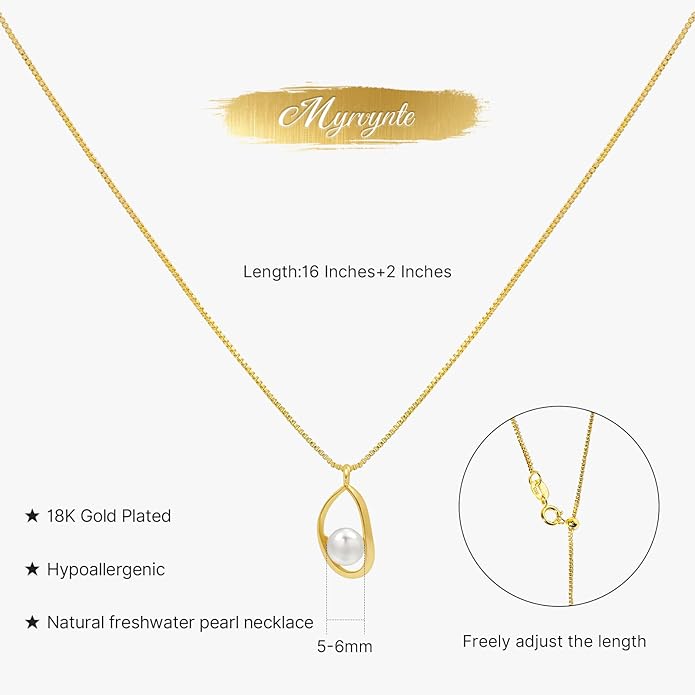 Pearl Necklaces for Women,Charm Choker Necklaces with Natural Freshwater Cultured Pearls,Dainty Pendants Necklaces Daily Wear or Fashion Gift for Women