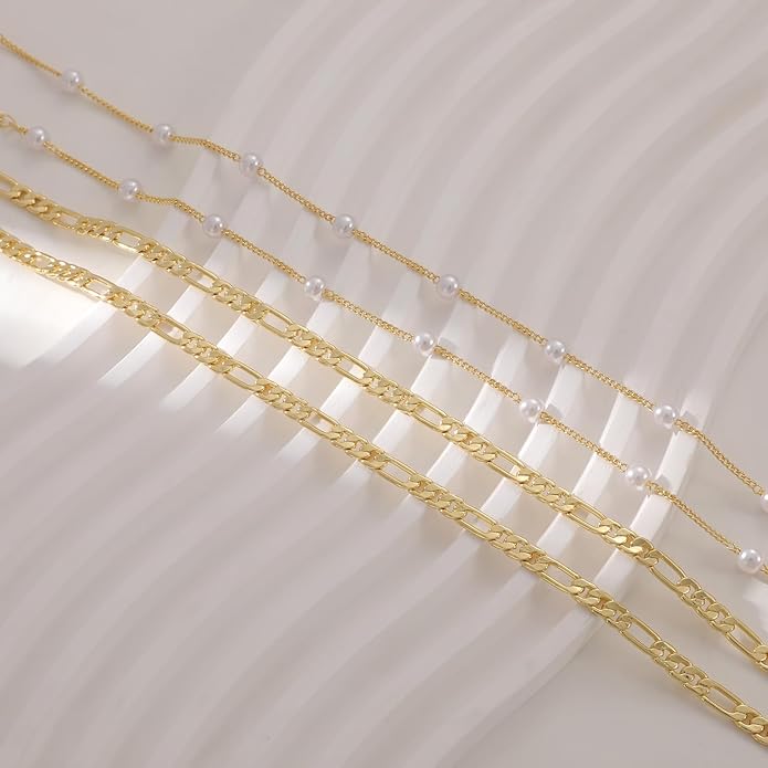 BERISO 14K Gold Plated Body Chain for Women - Sexy Waist Beads Chain, Adjustable Beach Body Jewelry, Elegant Bikini Belly Chain, Boho Festival Layered Body Jewelry (26.5-33 Inch)