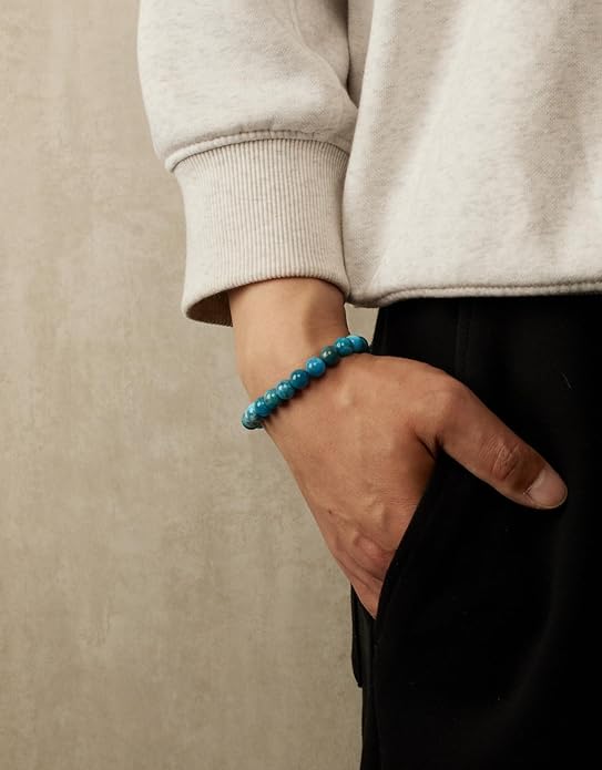 Handmade Natural Stone Beaded Stretch Bracelets,Healing Crystals Protection Bracelet,Spiritual Jewelry Gifts for Women & Men,Replacement Beads Included