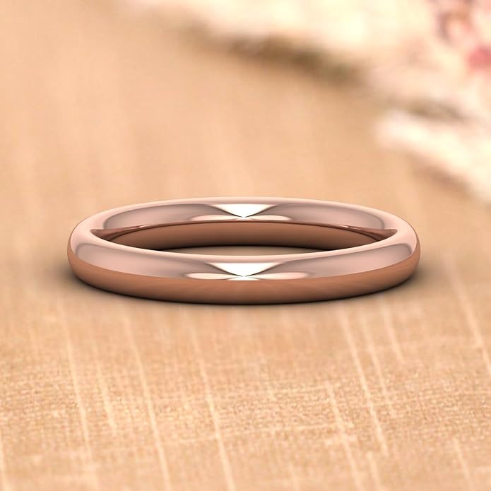 14K Gold 3mm Plain Wedding Band