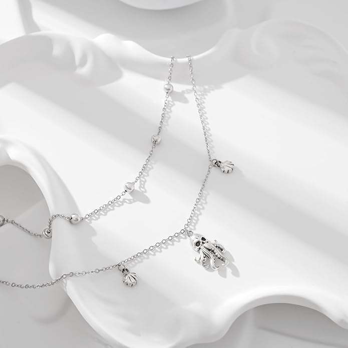 CHIC & ARTSY Womens Sterling Silver Created Opal Layered Anklet Bracelet Dainty Beaded Chain Adjustable 11" Best Friend Anklet