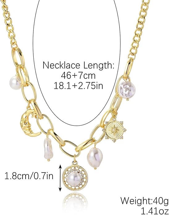 Choistily Charm Necklace Dainty Gold Western Outfit Beach Jewelry for Women Trendy Cowgirl Accessories for Women Gold Bow Sea Shell Pendant Necklace Preppy Stuff Summer Jewelry 2025