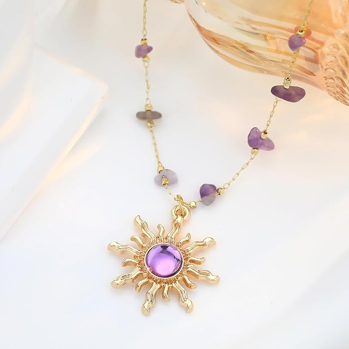 Charm Necklace for Women Gold Evil Eye Sun Moon Flower Coin Pendant Necklace Dainty Paperclip Chain Vintage Luck Amulet Choker Necklaces Celestial Jewelry Gift