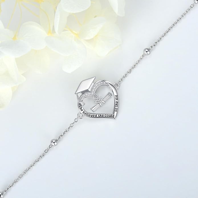 Witches Knot/Double Circle/Dragonfly/Butterfly/Bracelet Sterling Silver Adjustable Charm Bracelet Summer Beach Foot Chain Jewelry for Women Girls Gifts